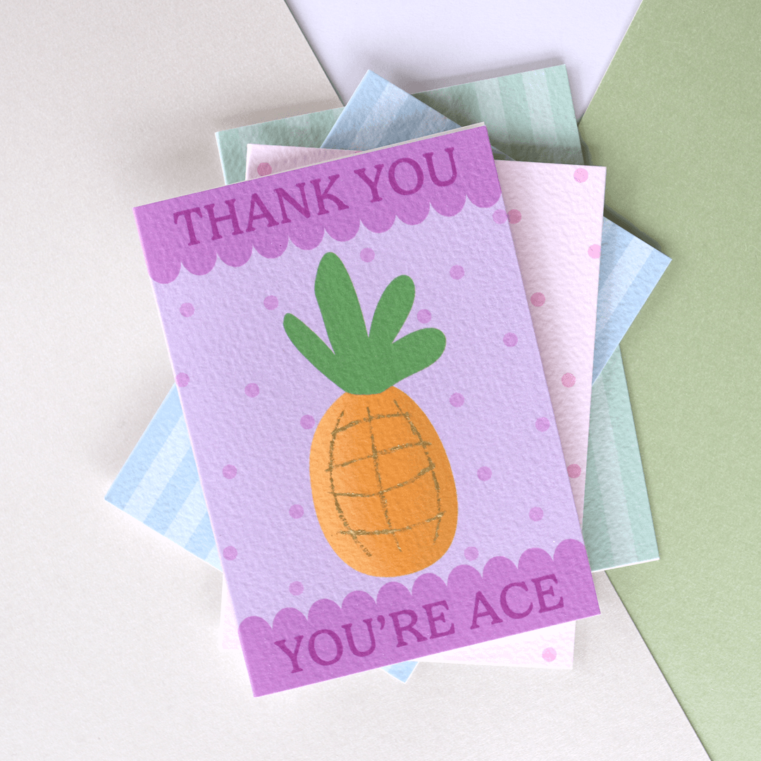 Thank You Scallop Pineapple Card