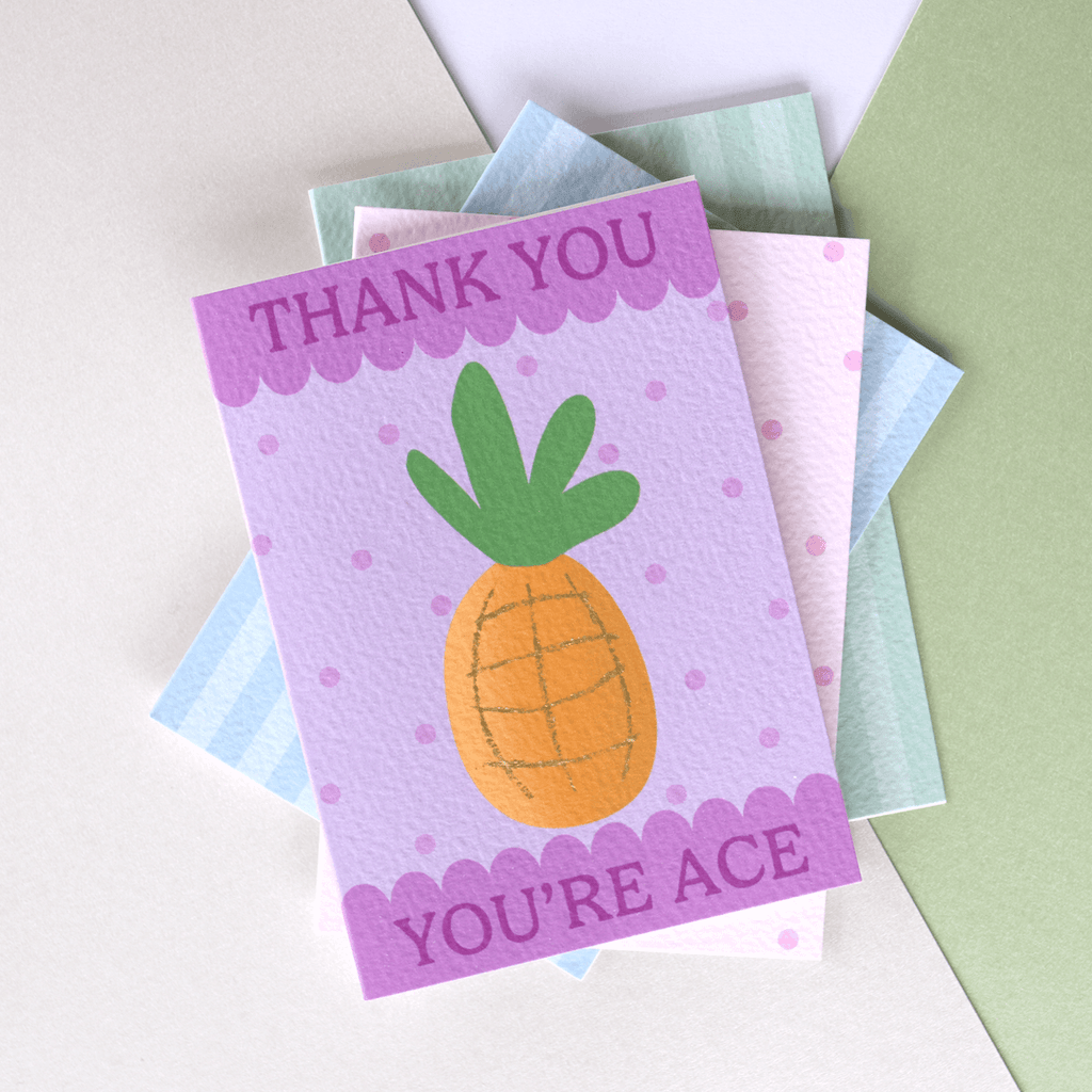 Thank You Scallop Pineapple Card