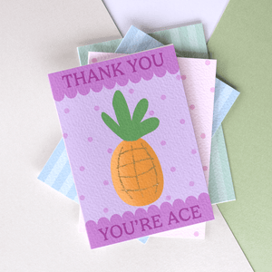 Thank You Scallop Pineapple Card
