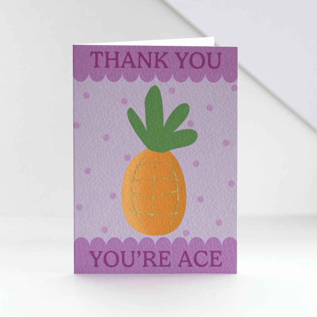 Thank You Scallop Pineapple Card