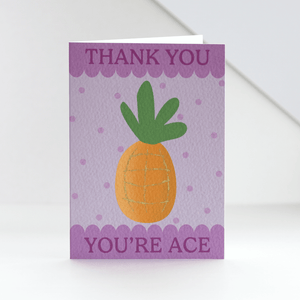 Thank You Scallop Pineapple Card
