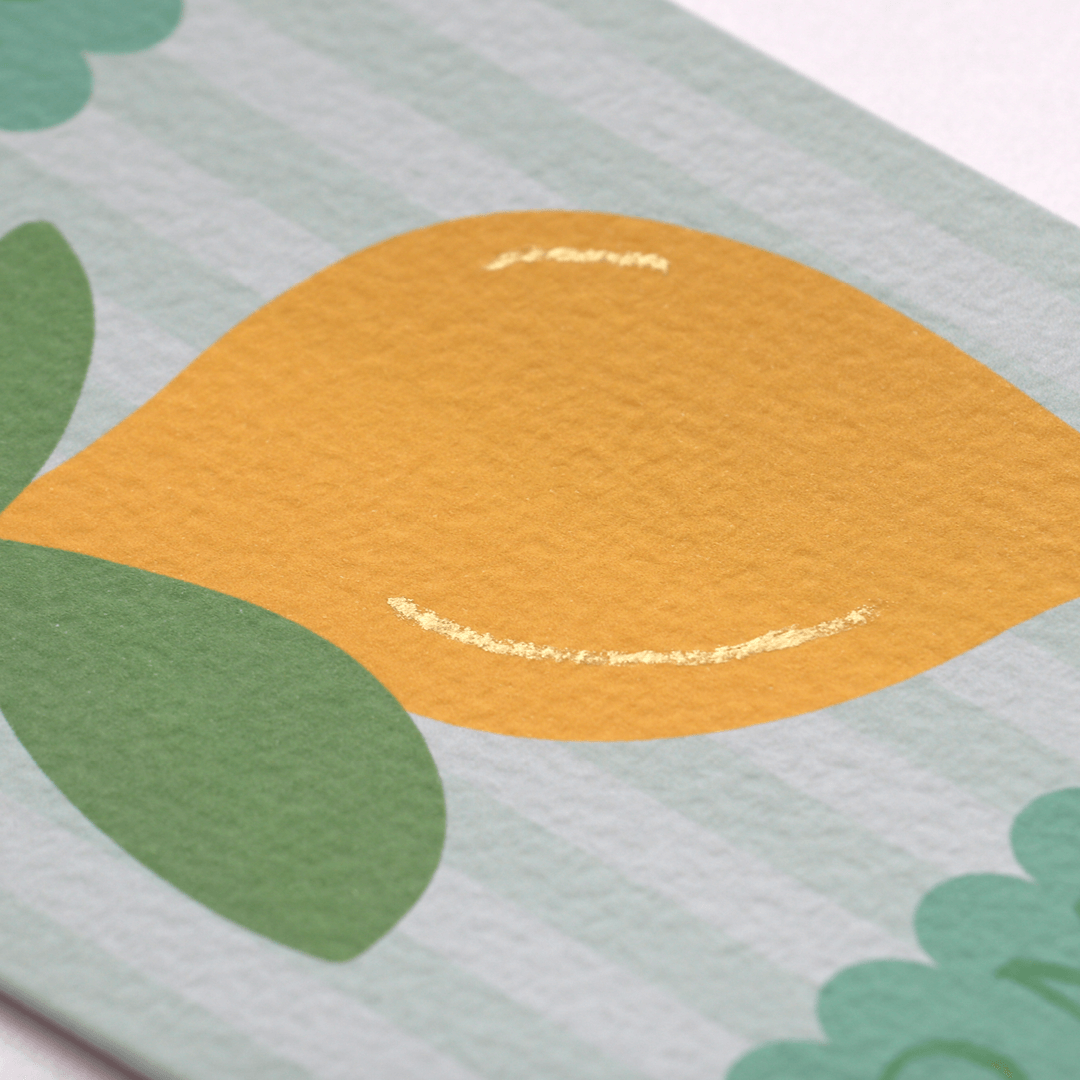 Thank You Scallop Lemon Card