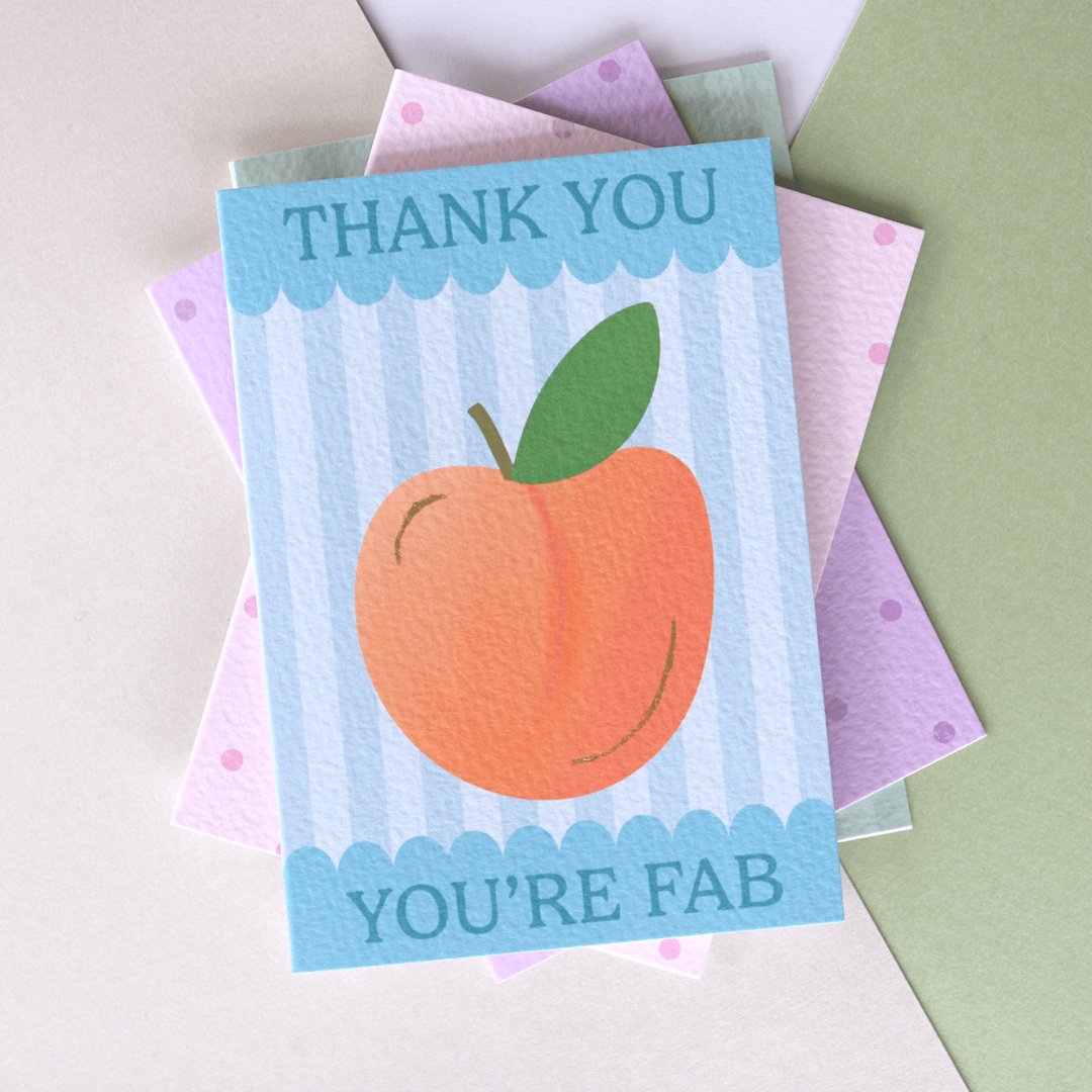 Thank You Scalloped Peach Card