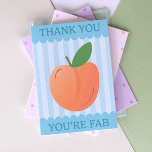 Thank You Scalloped Peach Card