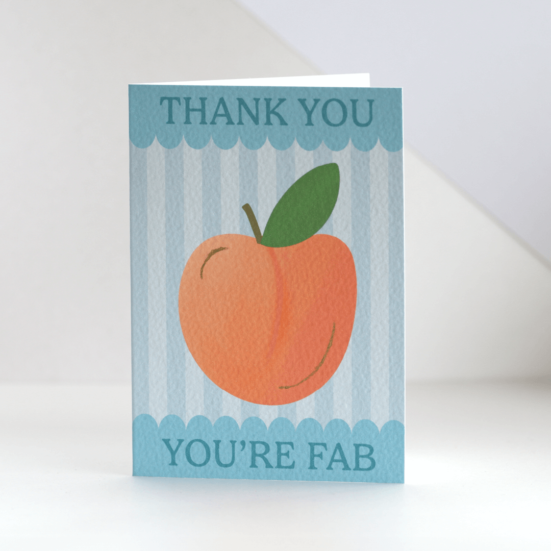 Thank You Scalloped Peach Card
