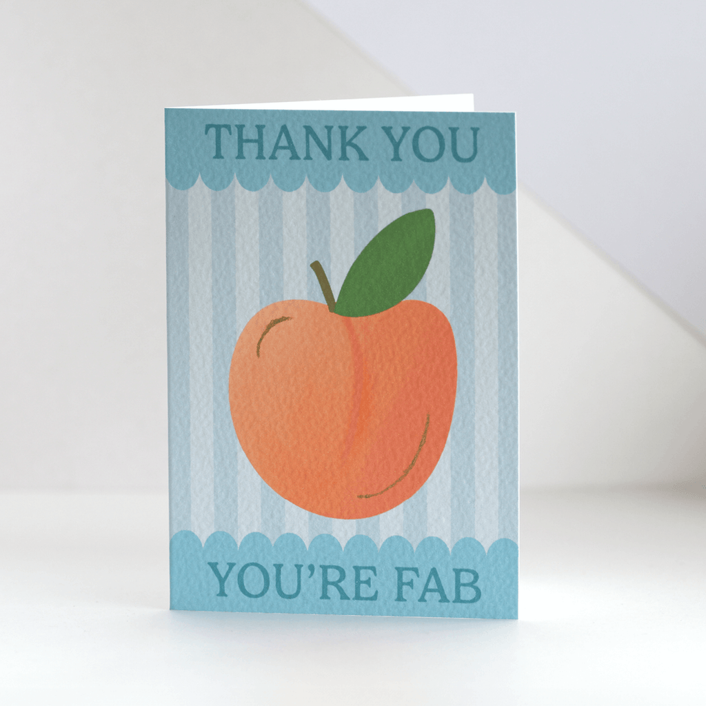 Thank You Scalloped Peach Card