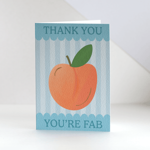 Thank You Scalloped Peach Card