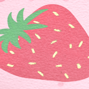 Thank You Scallop Strawberry Card