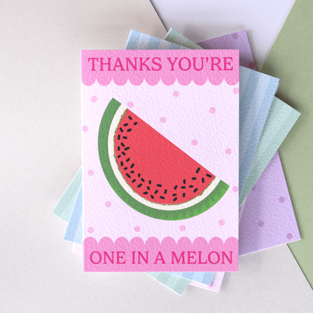 Thank You Scallop Watermelon Card