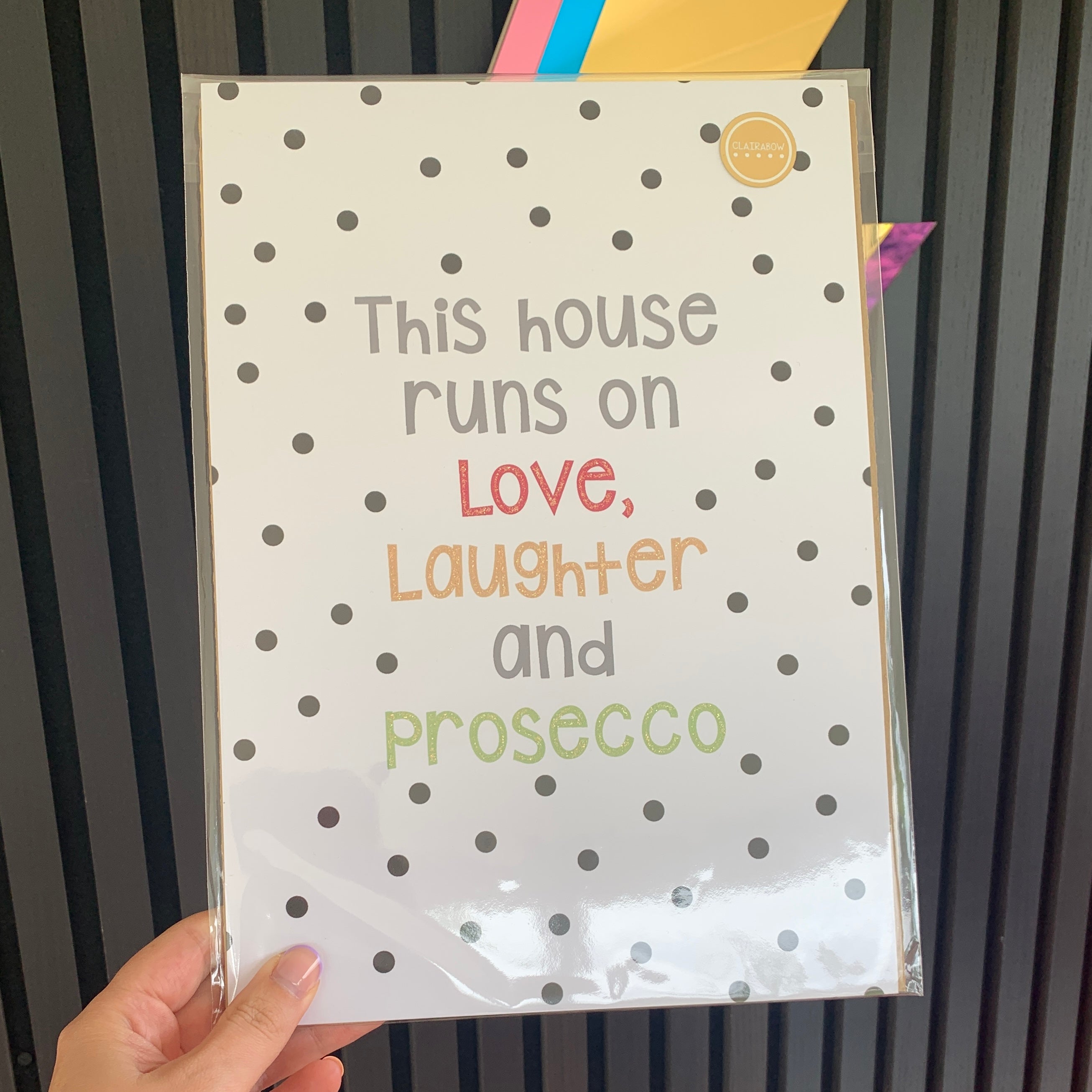 This House Runs on Prosecco Print