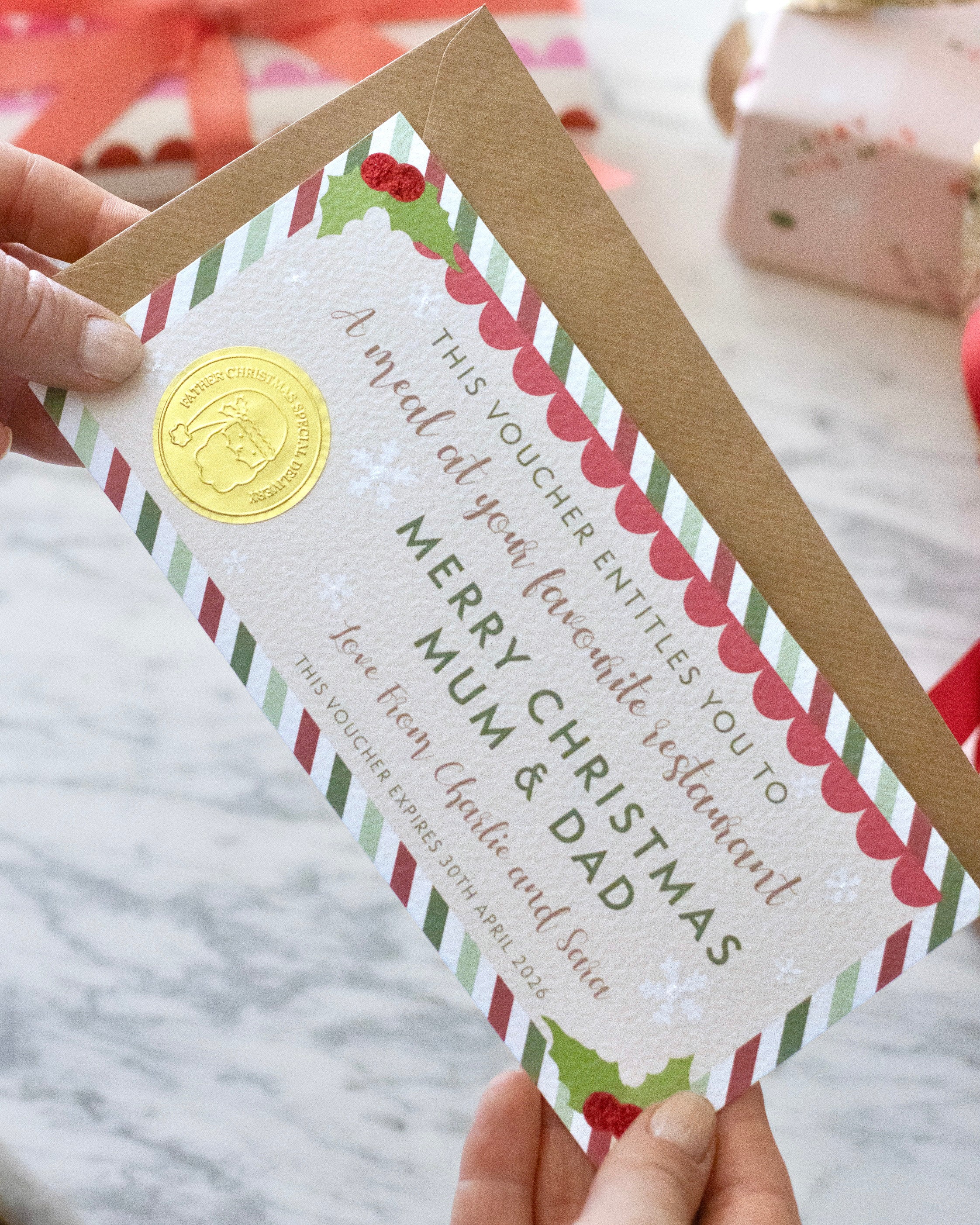 Personalised Christmas Gift Voucher