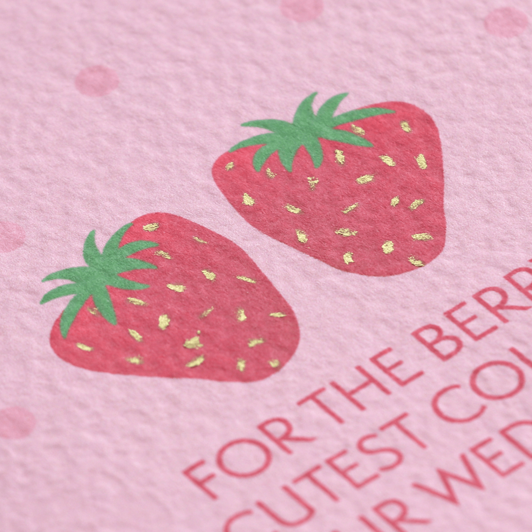Wedding Day Strawberry Card