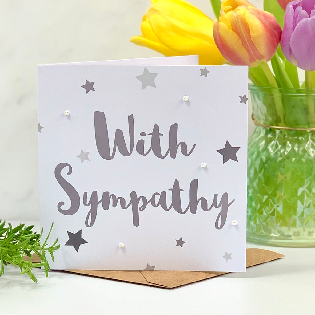 With Sympathy Stars Card