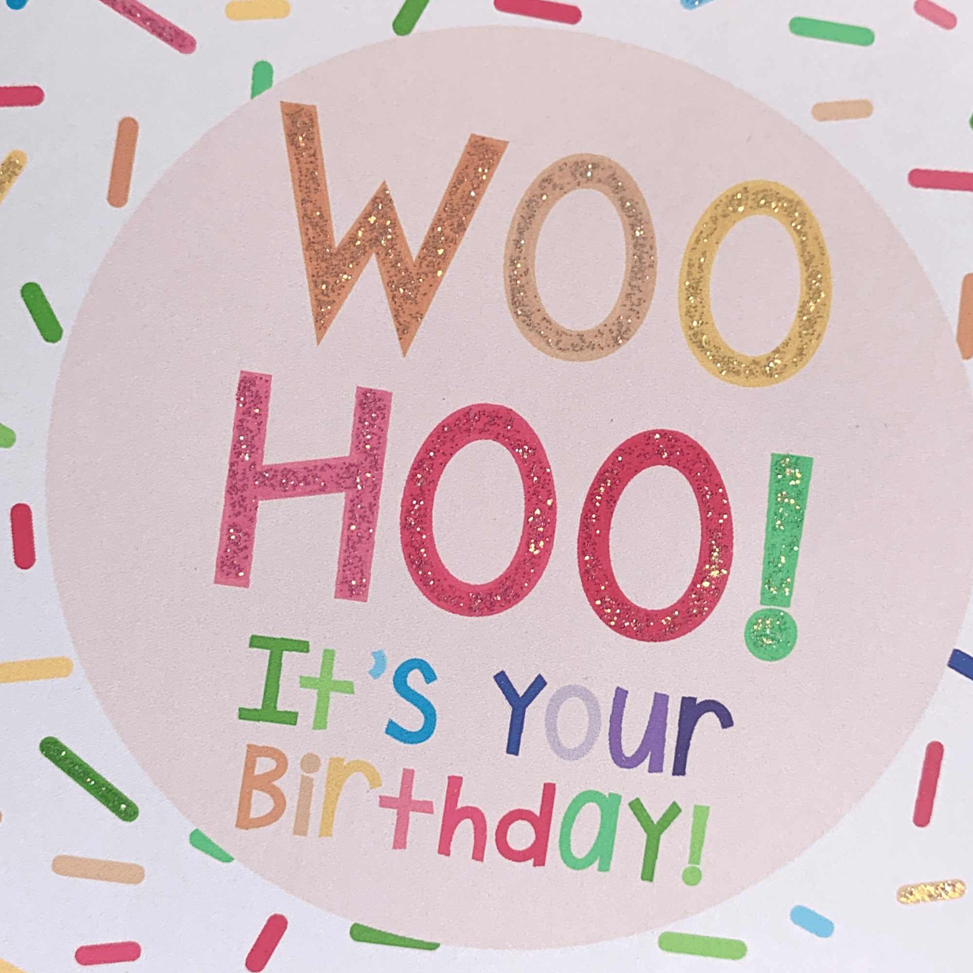 Glittery Birthday Card with Hundreds and Thousands
