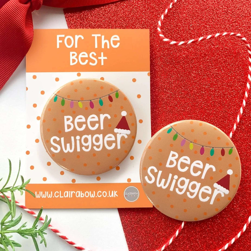 Beer Swigger Christmas Badge