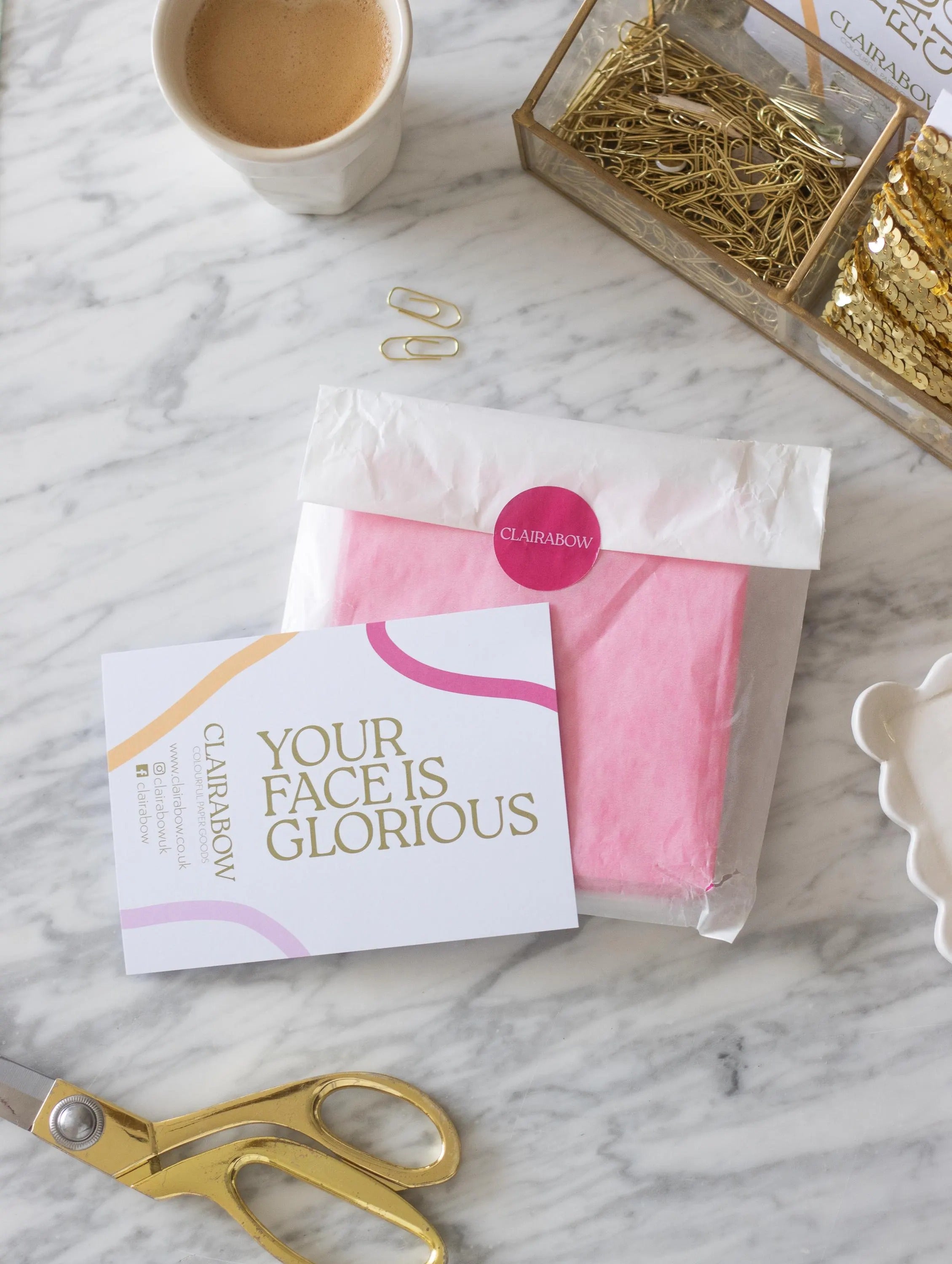 Personalised Christmas Present Card with Glitter