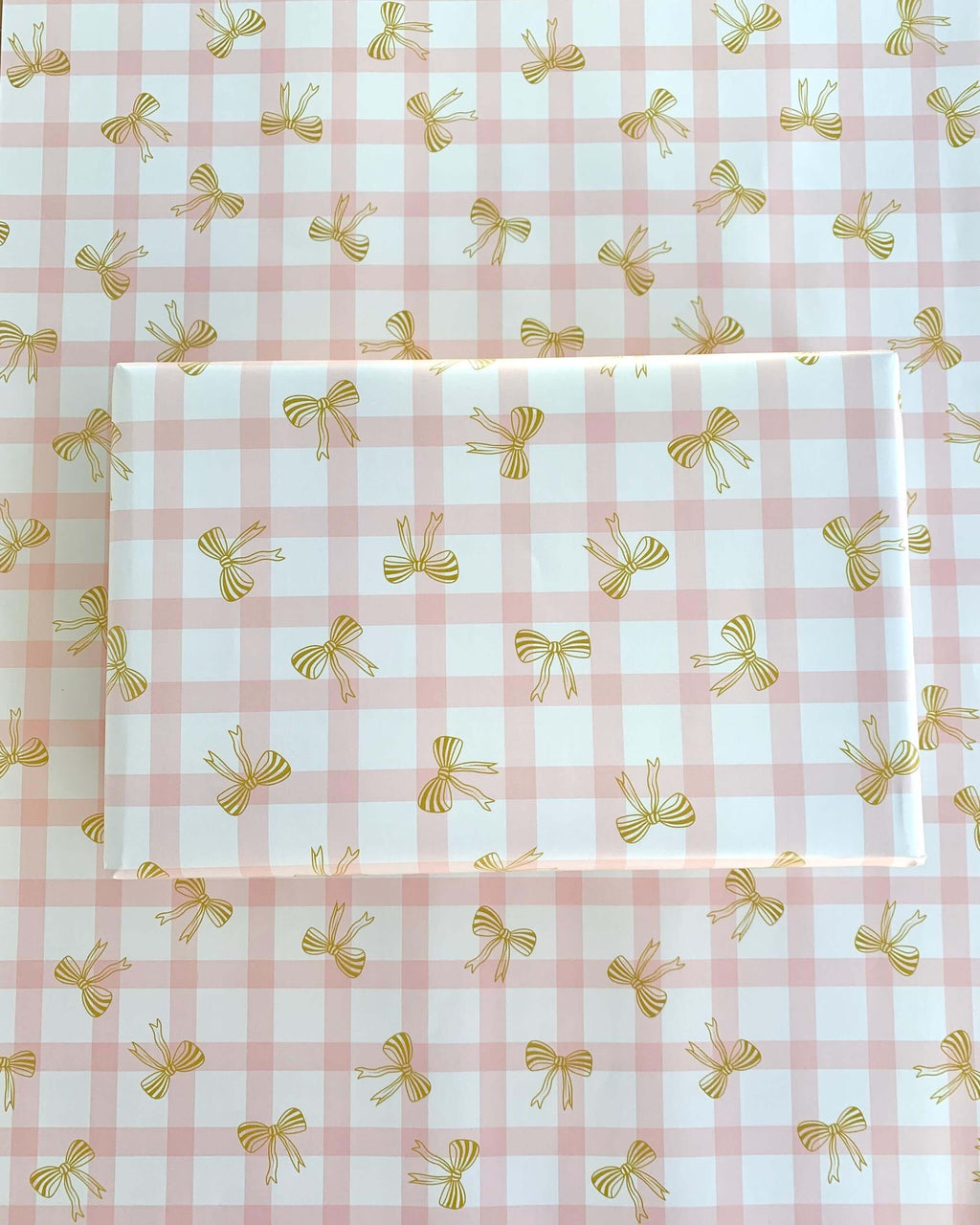 Pink and Yellow Bow Wrapping Paper