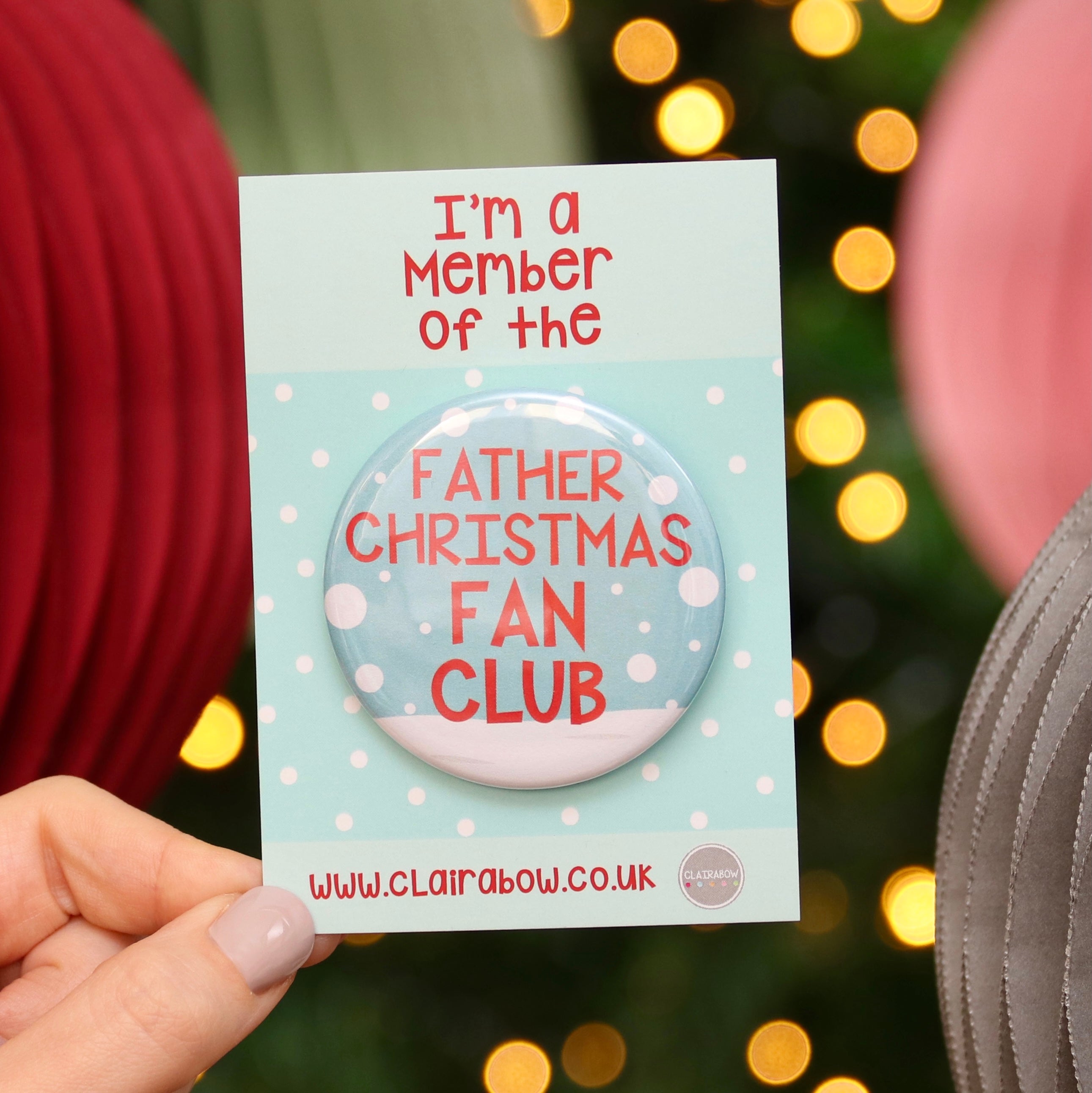 Father Christmas Fan Club Christmas Badge
