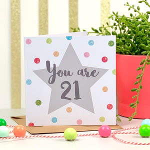 You Are 21 Birthday Card
