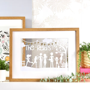 Luxury Mounted Family Personalised Cut Out