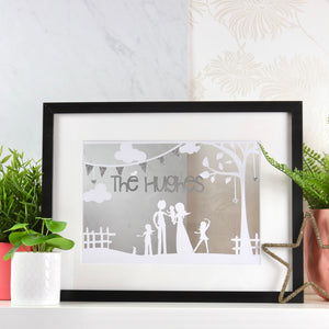 Luxury Mounted Family Personalised Cut Out