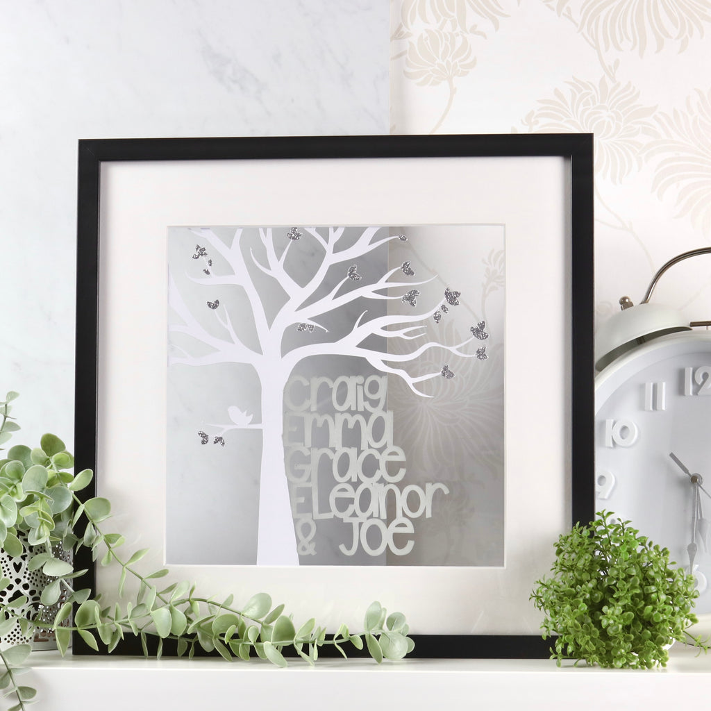 Luxury Mounted Family Tree Personalised Cut Out