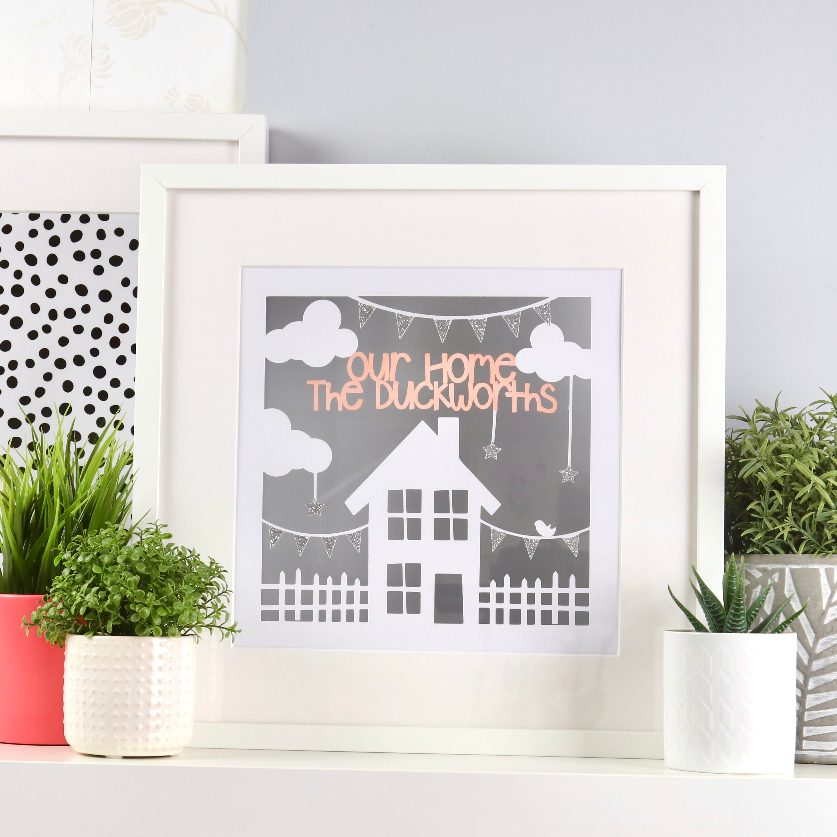 Luxury Mounted Our Home Personalised Cut Out