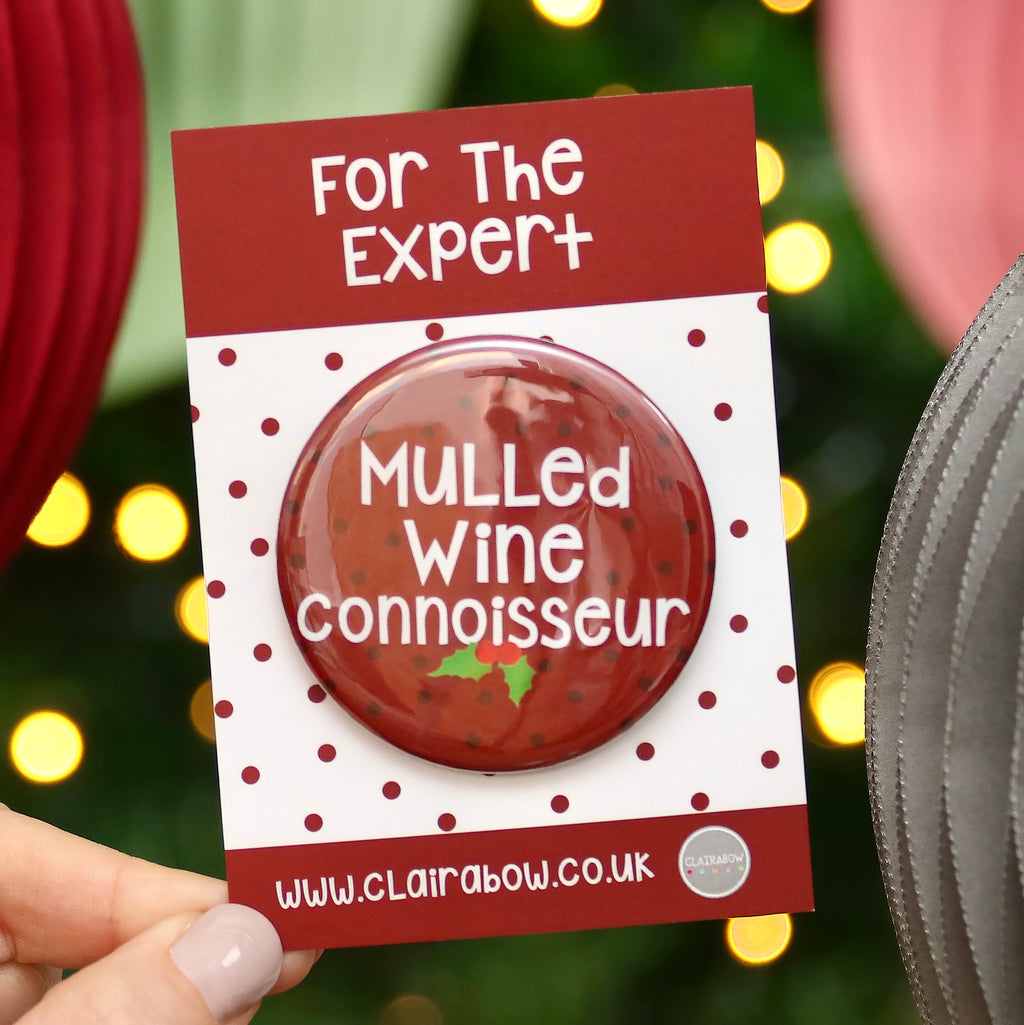 Mulled Wine Connoisseur Christmas Badge