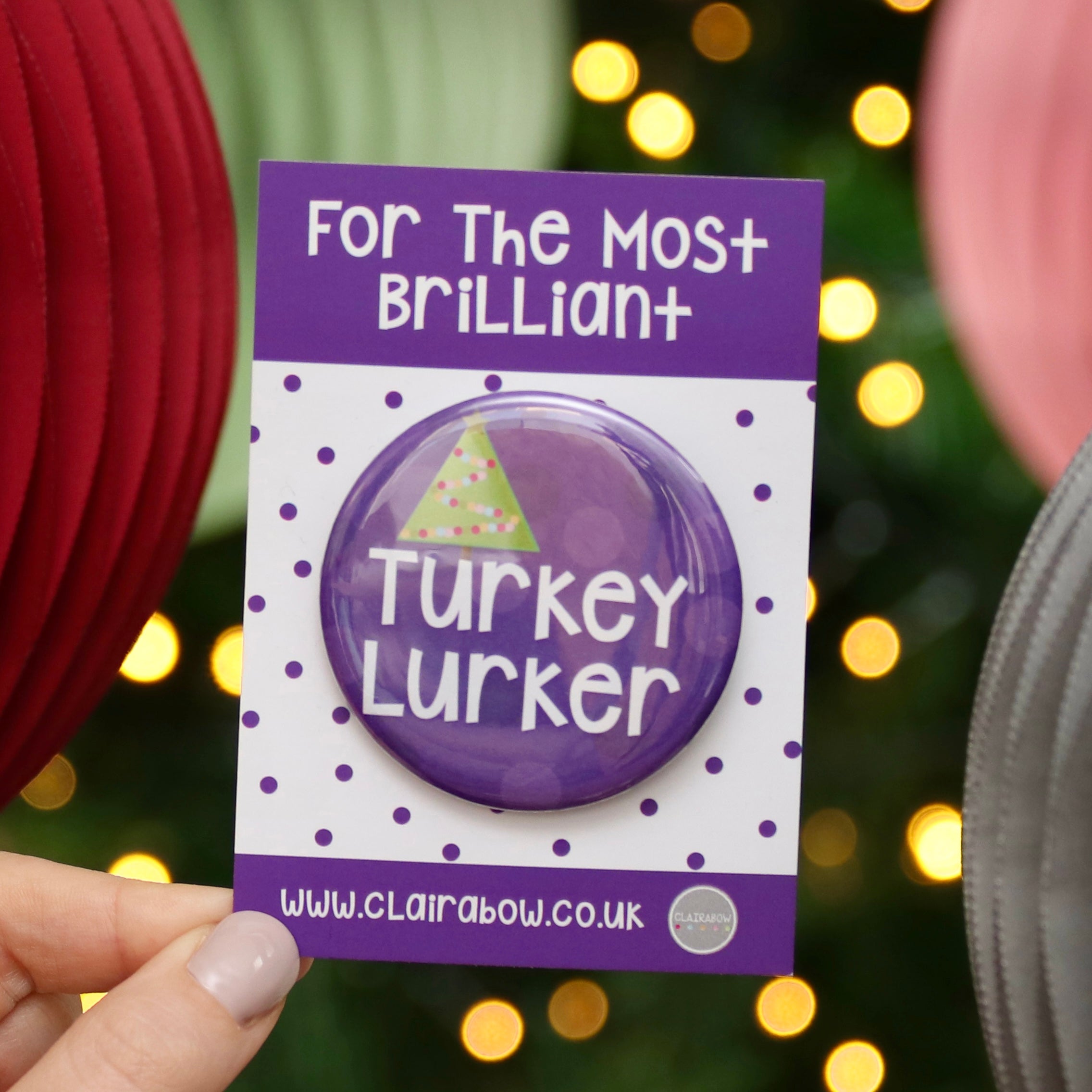 Turkey Lurker Christmas Badge