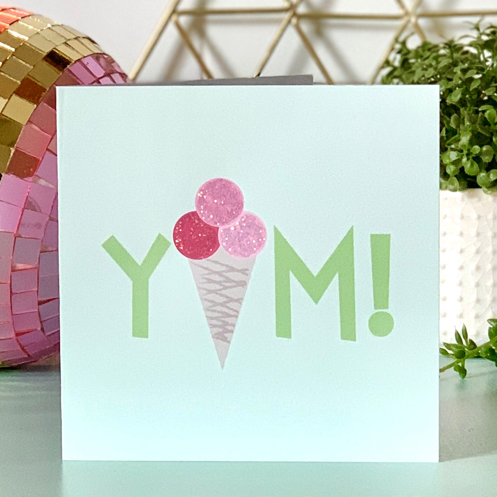 Yum Ice Cream Greeting Card